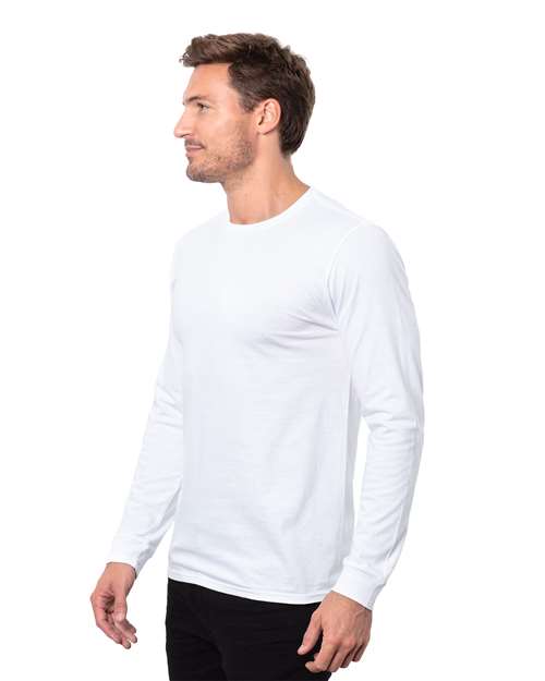 Solid White Epic CVC Long Sleeve T-Shirt - T3001