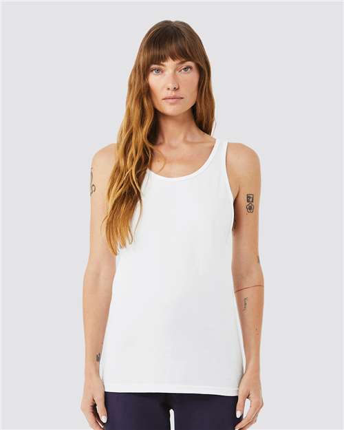 Solid White Triblend Triblend Tank - 3484