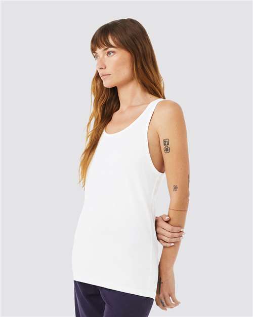 Solid White Triblend Triblend Tank - 3484