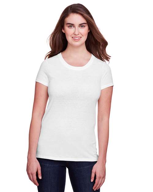 Solid White Triblend Women's Tri-Blend Short-Sleeve T-Shirt - 202A