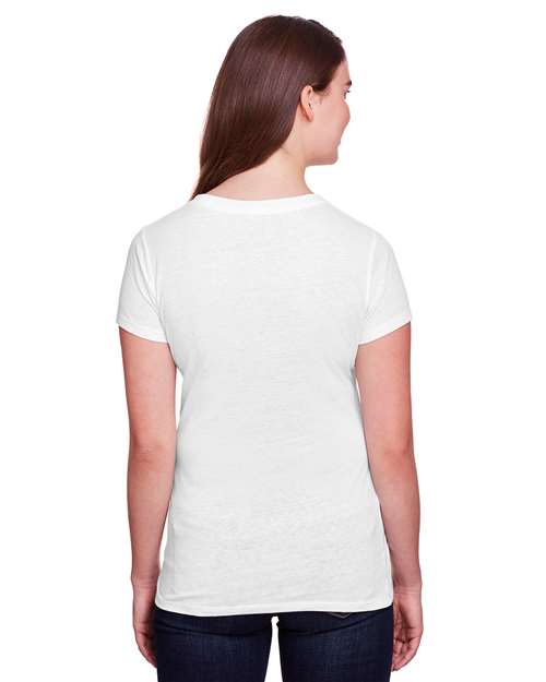 Solid White Triblend Women's Tri-Blend Short-Sleeve T-Shirt - 202A