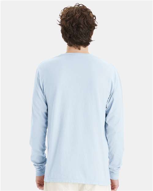 Soothing Blue Garment-Dyed Long Sleeve T-Shirt - GDH200