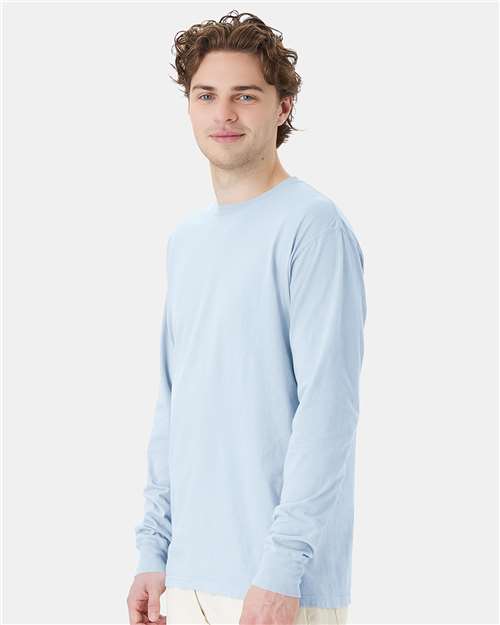 Soothing Blue Garment-Dyed Long Sleeve T-Shirt - GDH200