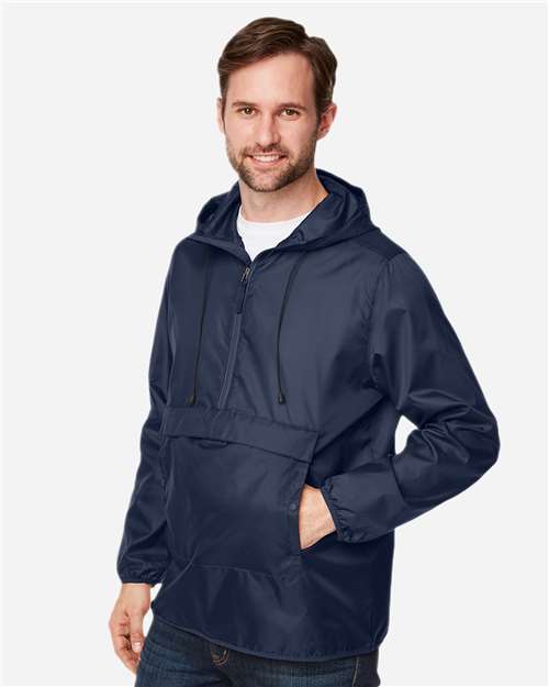 Sport Dark Navy Unisex Zone Protect Packable Anorak Jacket - TT77
