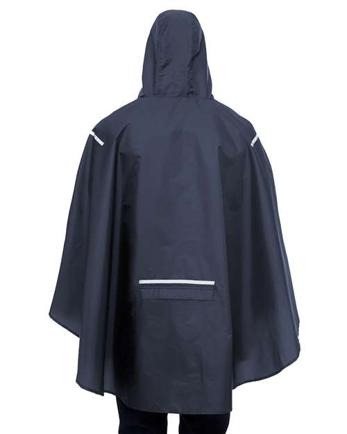 Sport Dark Navy Unisex Zone Protect Packable Poncho - TT71