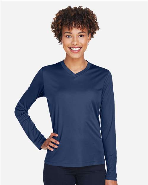 Sport Dark Navy Women's Zone Performance Long Sleeve T-Shirt - TT11WL