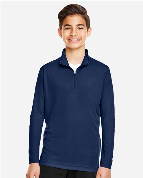 Sport Dark Navy Youth Zone Performance Quarter-Zip Pullover - TT31Y