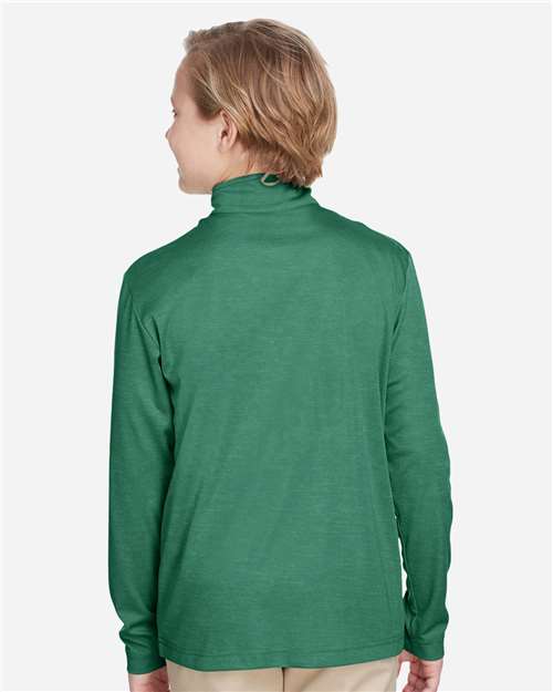 Sport Forest Heather Youth Zone Sonic Heather Performance Quarter-Zip Pullolver - TT31HY