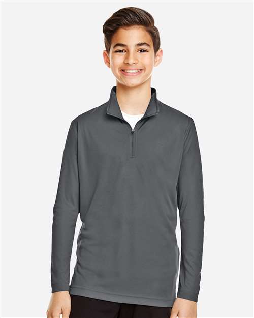 Sport Graphite Youth Zone Performance Quarter-Zip Pullover - TT31Y