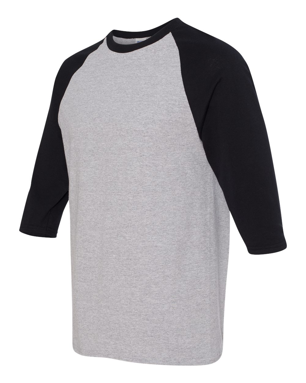 Sport Grey/ Black Heavy Cotton™ Raglan Three-Quarter Sleeve T-Shirt - 5700