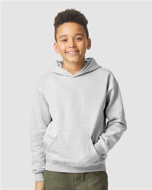 Sport Grey Softstyle® Youth Midweight Hooded Sweatshirt - SF500B