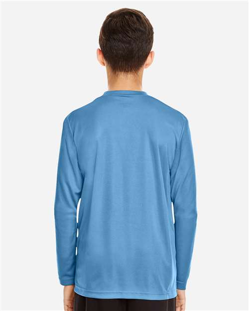 Sport Light Blue Youth Zone Performance Long Sleeve T-Shirt - TT11YL
