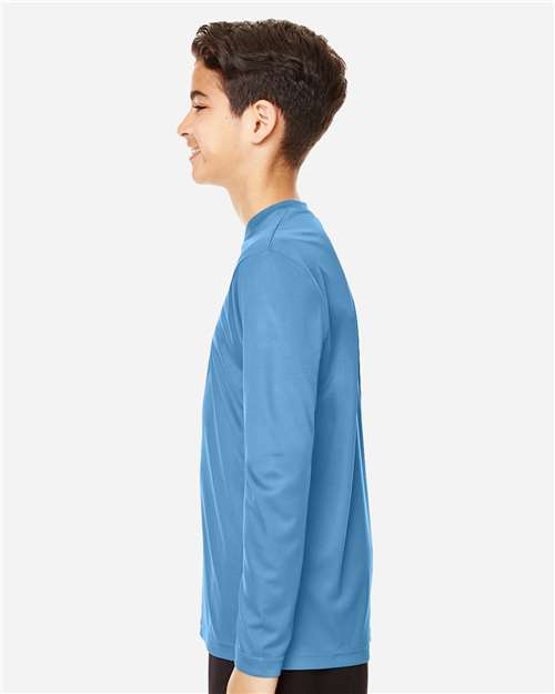Sport Light Blue Youth Zone Performance Long Sleeve T-Shirt - TT11YL