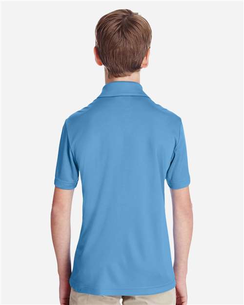 Sport Light Blue Youth Zone Performance Polo - TT51Y