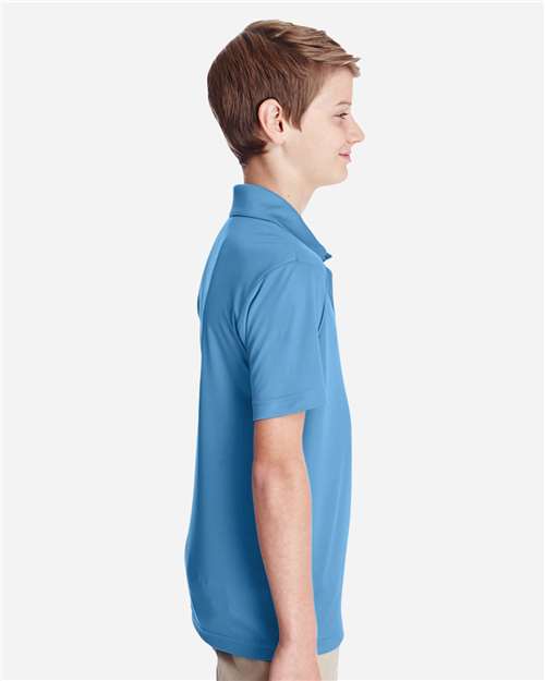 Sport Light Blue Youth Zone Performance Polo - TT51Y
