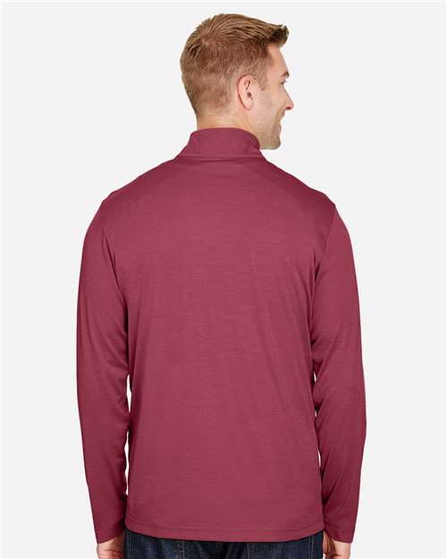 Sport Maroon Heather Men's Zone Sonic Heather Performance Quarter-Zip Pullover - TT31H