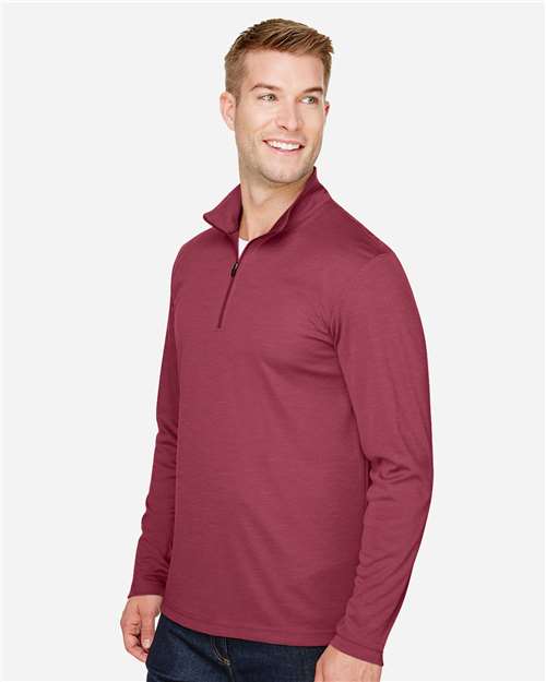 Sport Maroon Heather Men's Zone Sonic Heather Performance Quarter-Zip Pullover - TT31H
