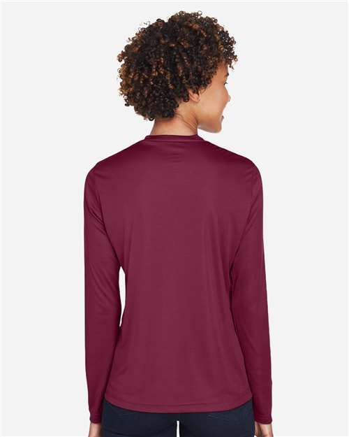 Sport Maroon Women's Zone Performance Long Sleeve T-Shirt - TT11WL