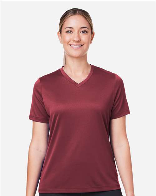 Sport Maroon Women's Zone Performance Mesh T-Shirt - TT15W