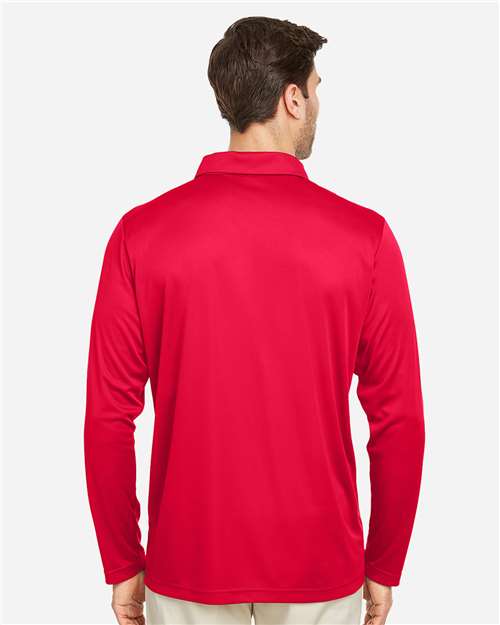 Sport Red Men's Zone Performance Long Sleeve Polo - TT51L