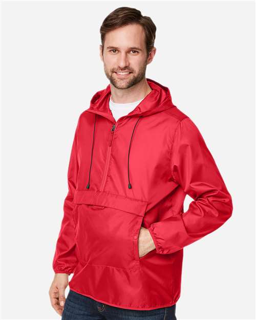 Sport Red Unisex Zone Protect Packable Anorak Jacket - TT77