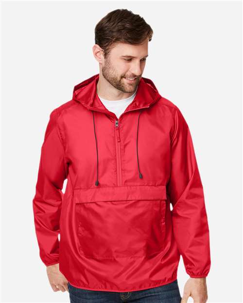 Sport Red Unisex Zone Protect Packable Anorak Jacket - TT77