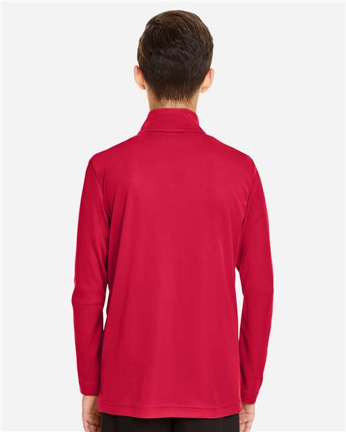 Sport Red Youth Zone Performance Quarter-Zip Pullover - TT31Y