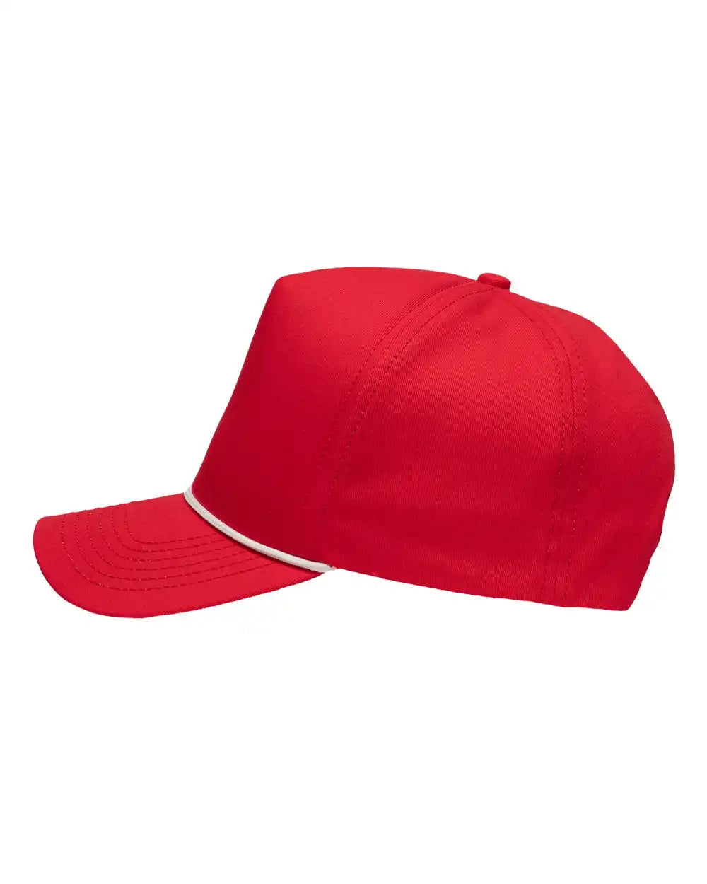 Sportsman Sp1300 Five-panel Rope Heritage Fit Cap - Red - Adjustable