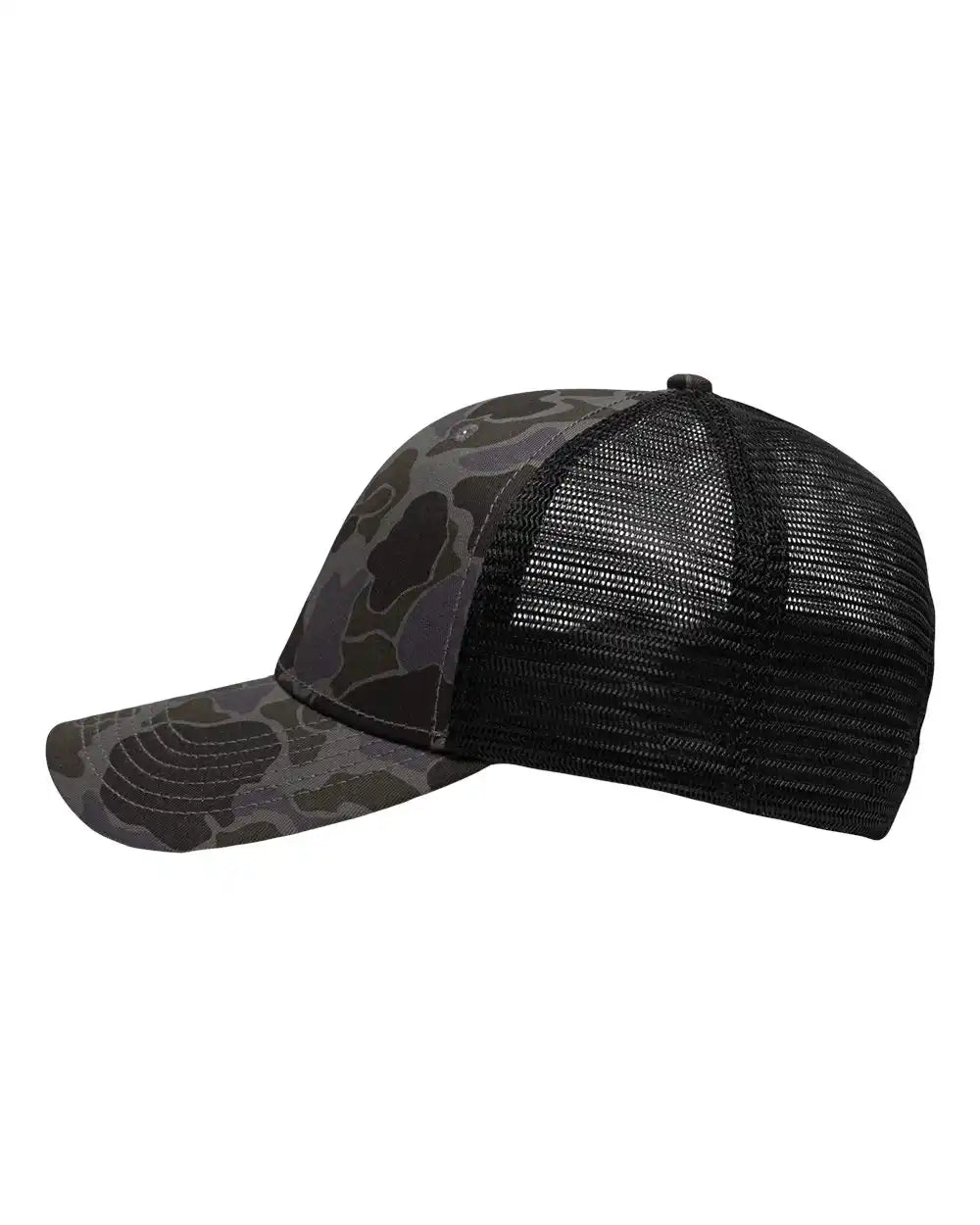 Sportsman Sp1450 Traditional Lo-pro Mesh Back Trucker Fit Cap - Chino Black Duck Camo - Camo/ / Adjustable