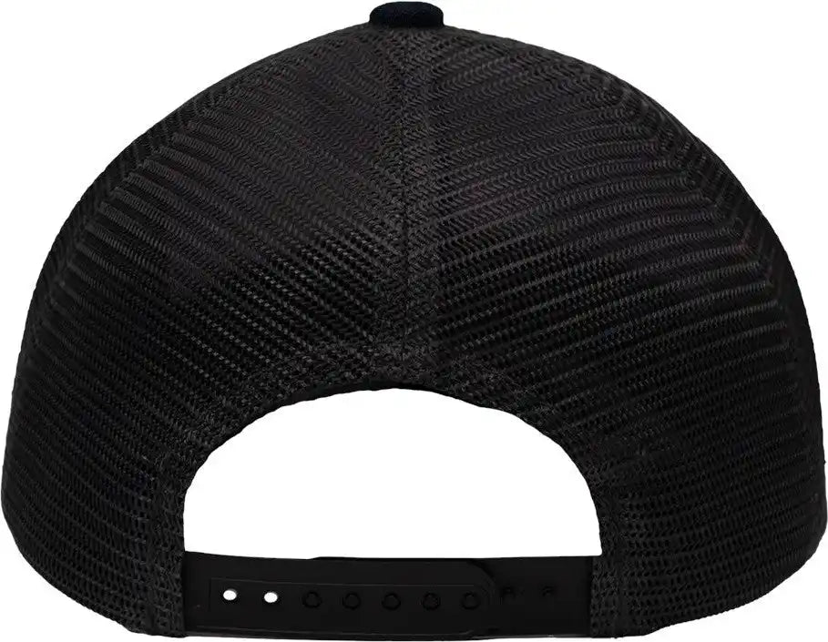 Sportsman Sp1550 Modern Five-panel Trucker Fit Cap - Black - Black/ / Adjustable