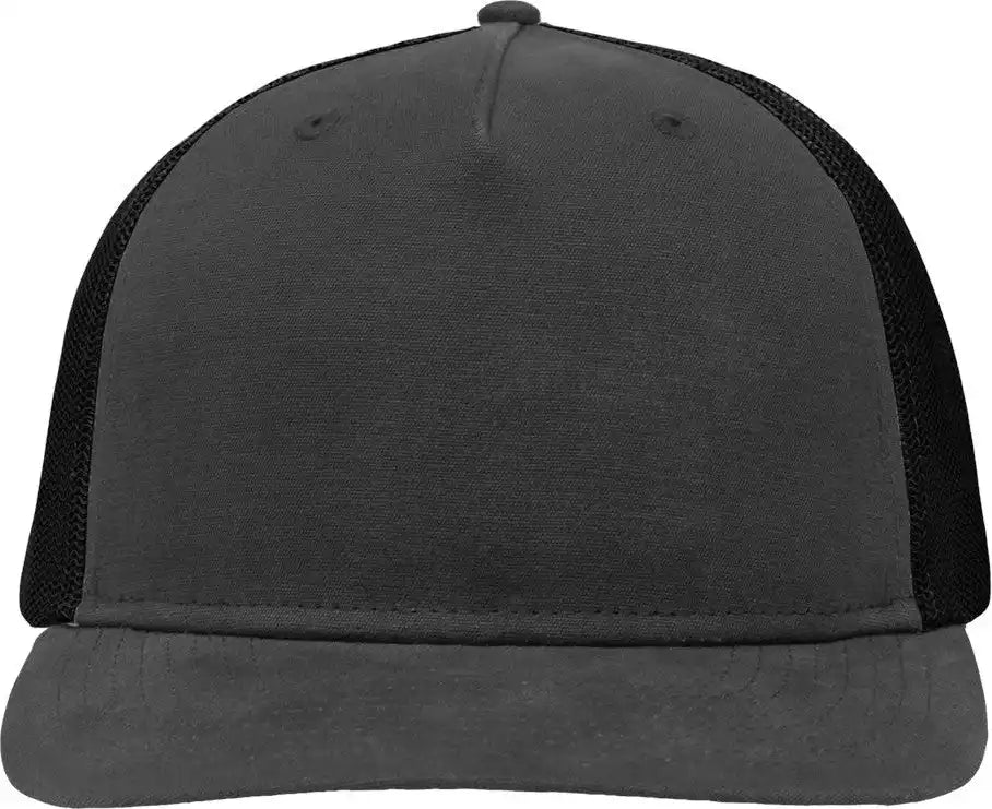 Sportsman Sp1550 Modern Five-panel Trucker Fit Cap - Charcoal Black - Charcoal/ / Adjustable