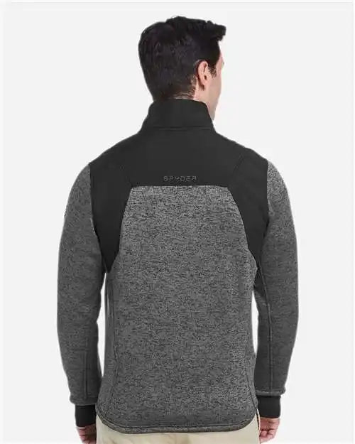Spyder S17740 Passage Sweater Jacket - Polar Powder Black