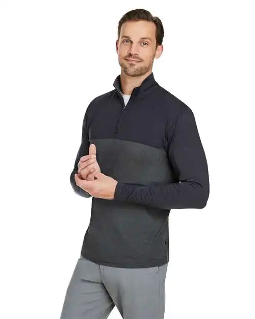 Spyder S18024 Spyre Flex Colorblock Quarter-zip Pullover - Black Frost