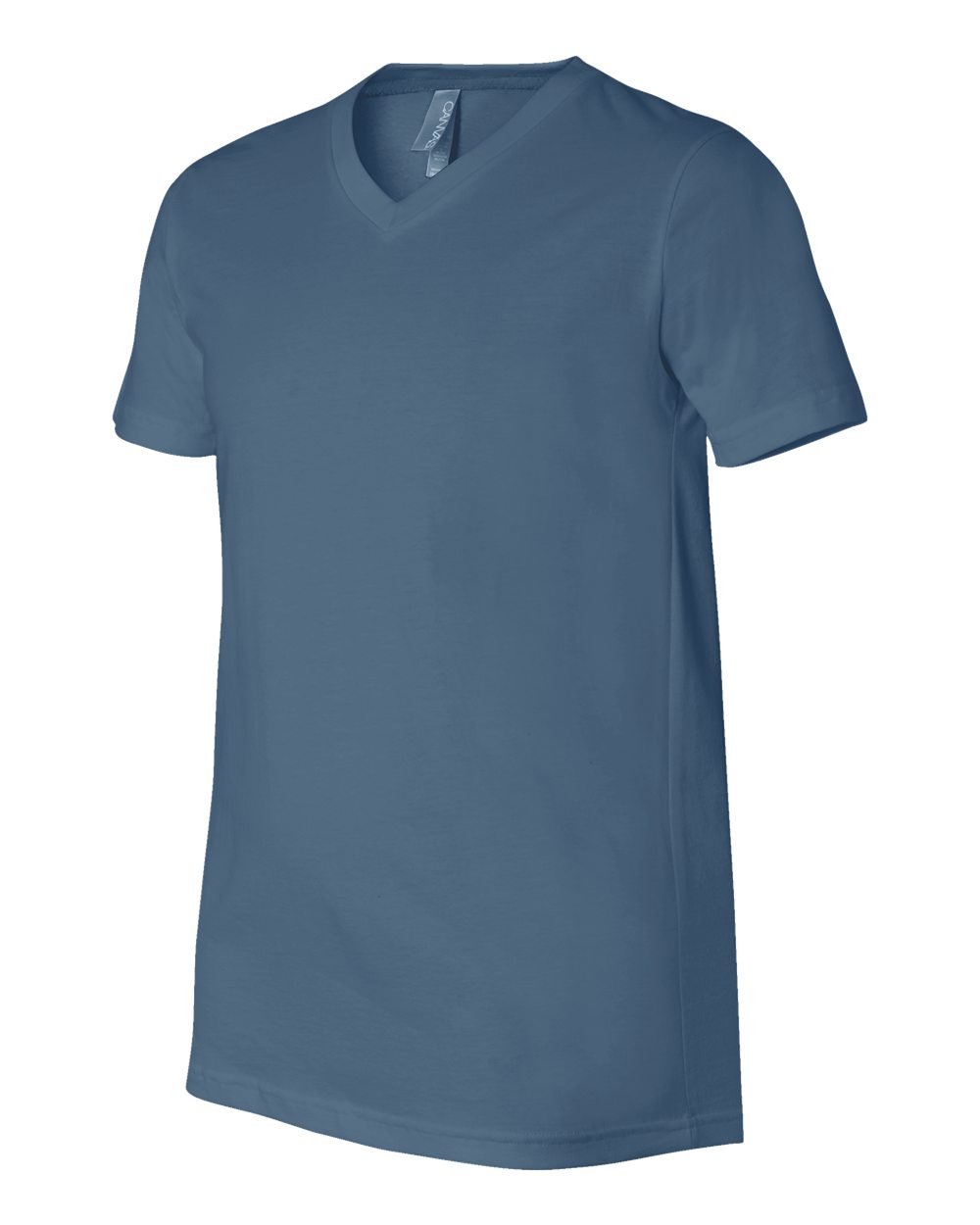 Steel Blue Jersey V-Neck Tee - 3005