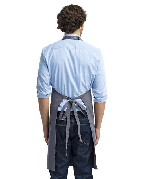 Steel Cotton Chino Bib Apron with Pocket - RP132