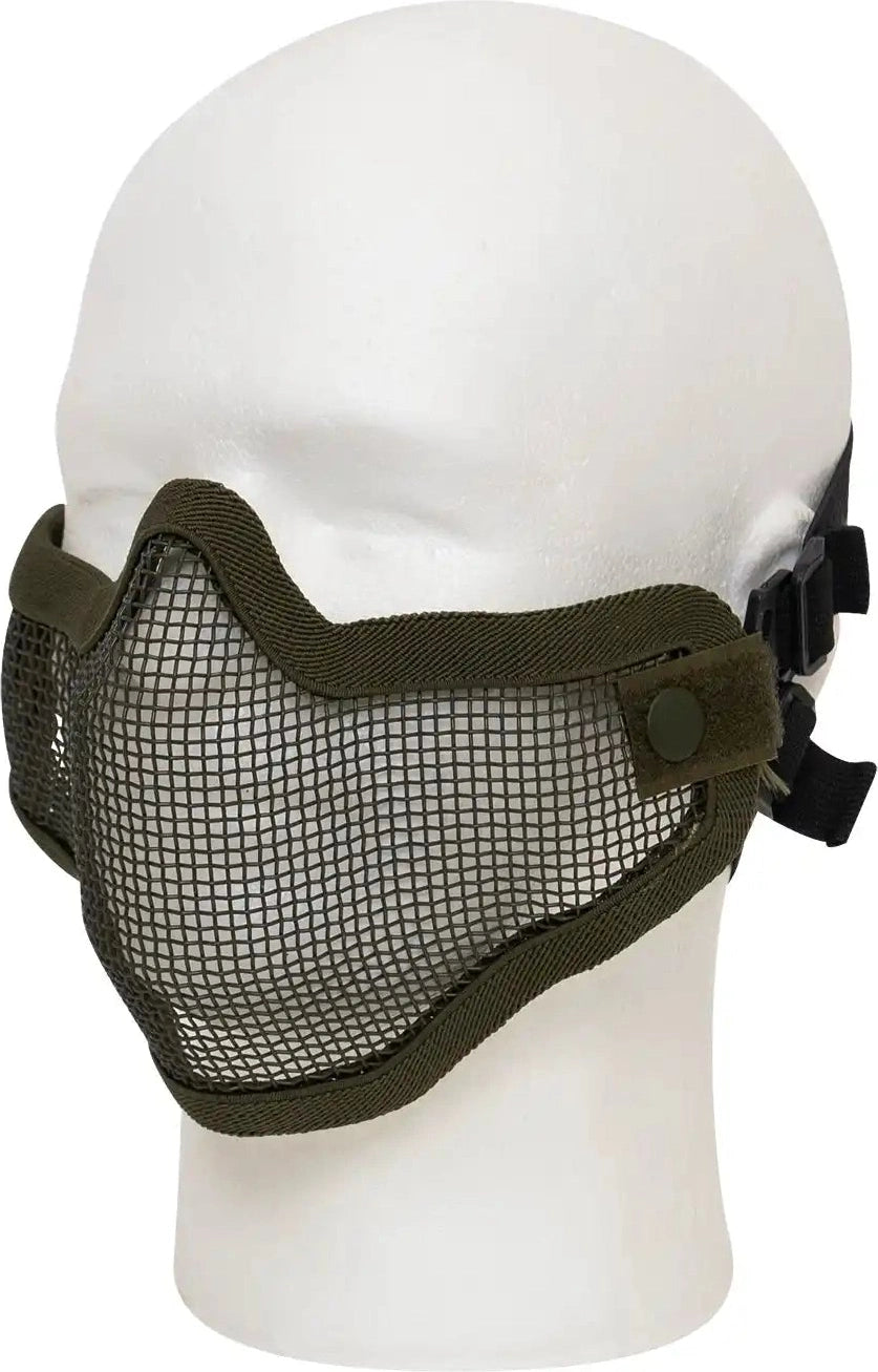 Steel Half Face Tactical Mask Black Skull