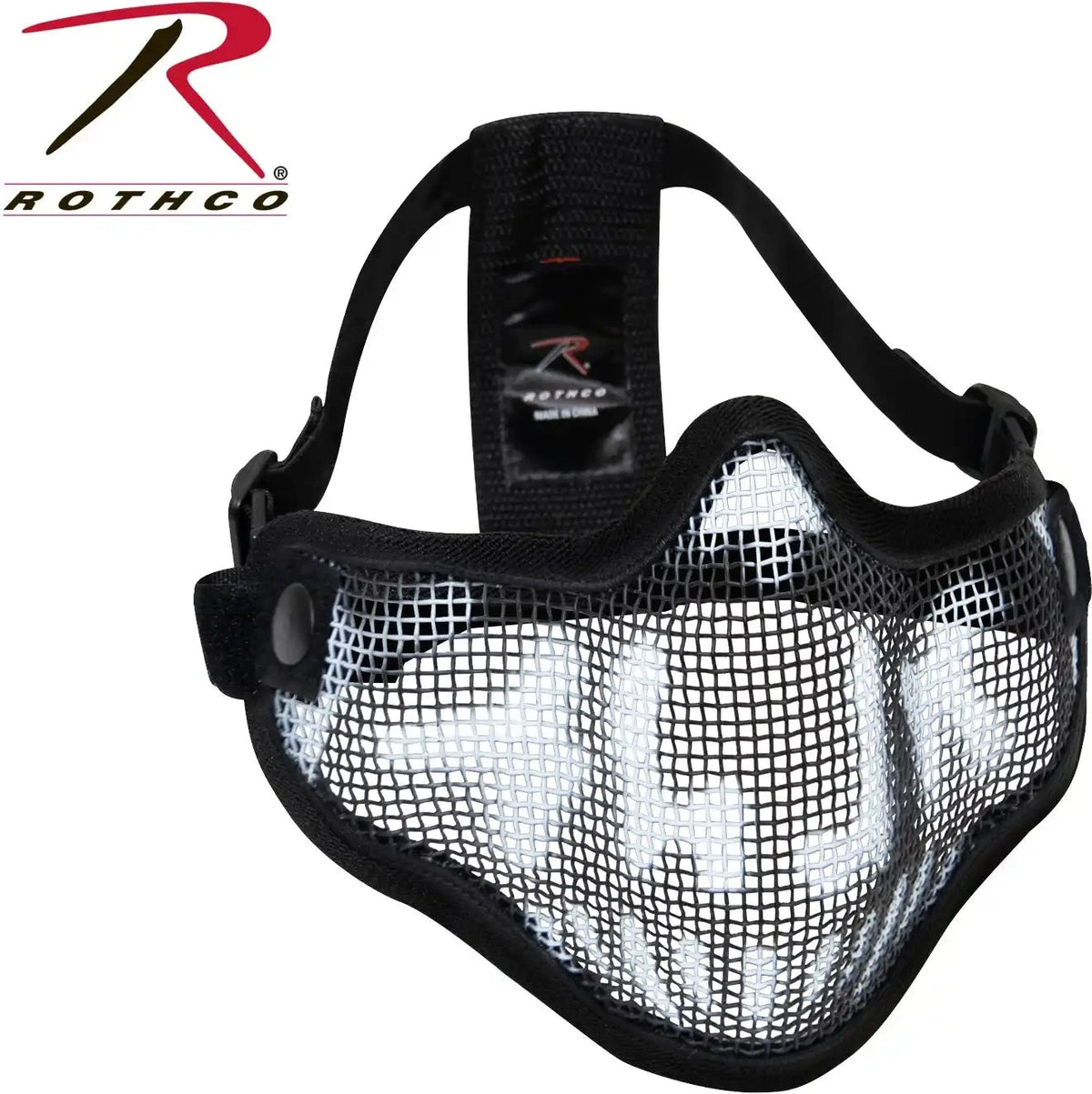 Steel Half Face Tactical Mask Black Skull