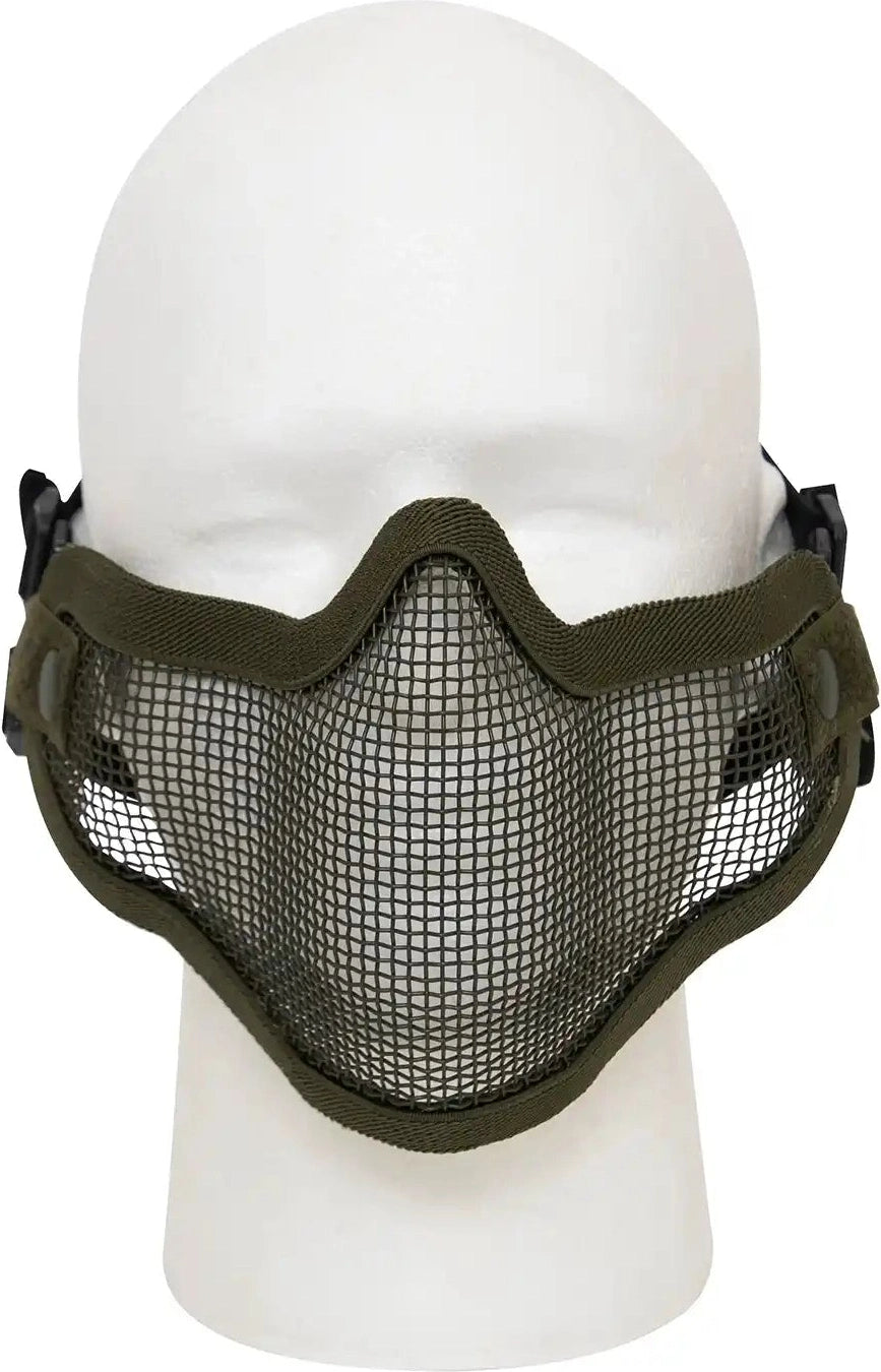 Steel Half Face Tactical Mask Black Skull