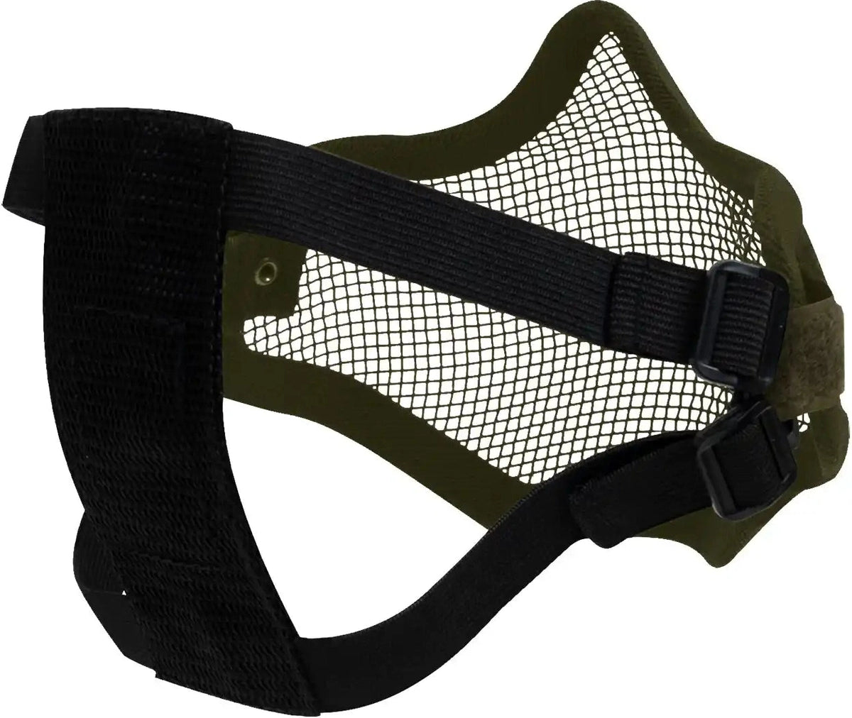 Steel Half Face Tactical Mask Black Skull