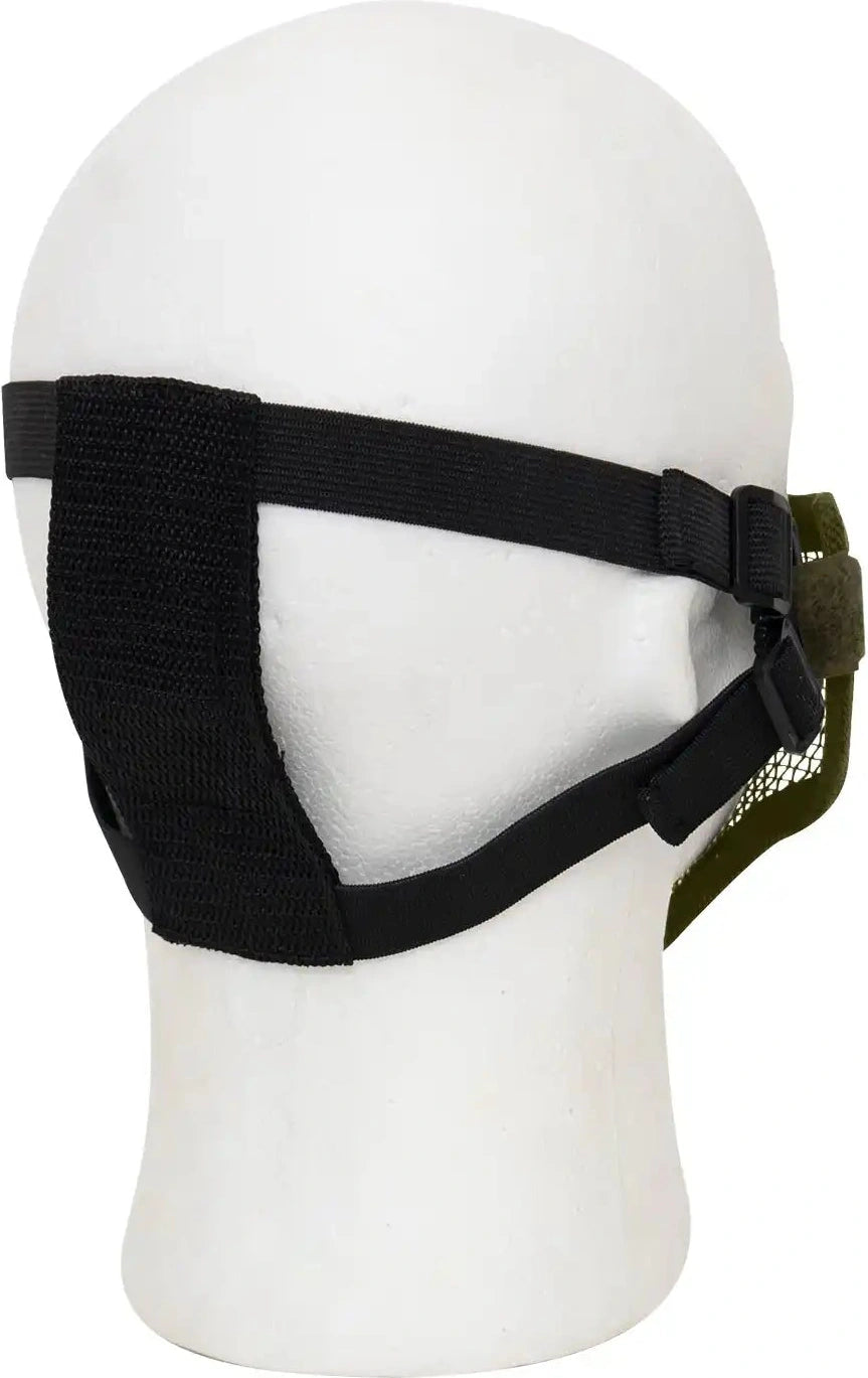 Steel Half Face Tactical Mask Black Skull