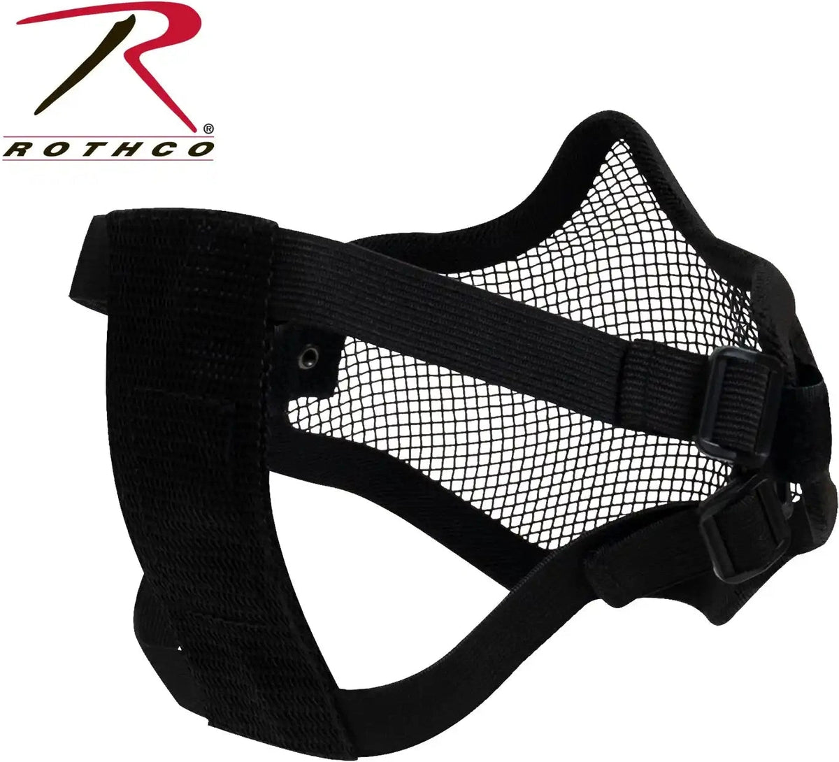 Steel Half Face Tactical Mask Black Skull