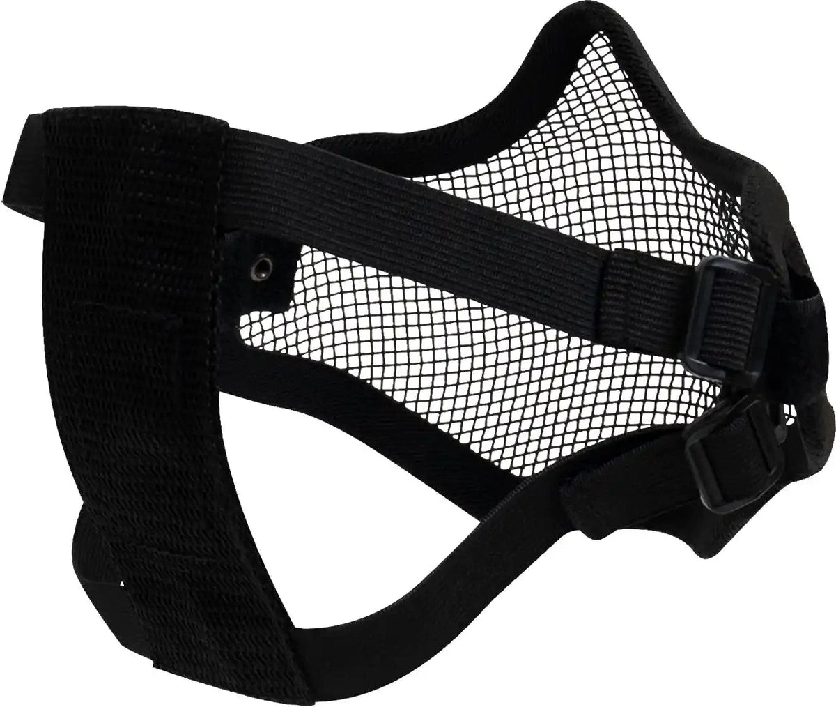 Steel Half Face Tactical Mask Black Skull