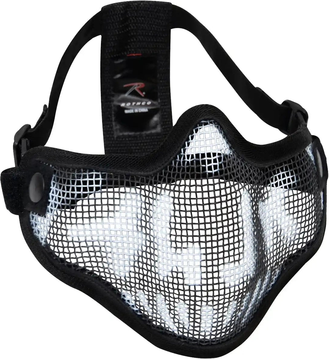 Steel Half Face Tactical Mask Black Skull