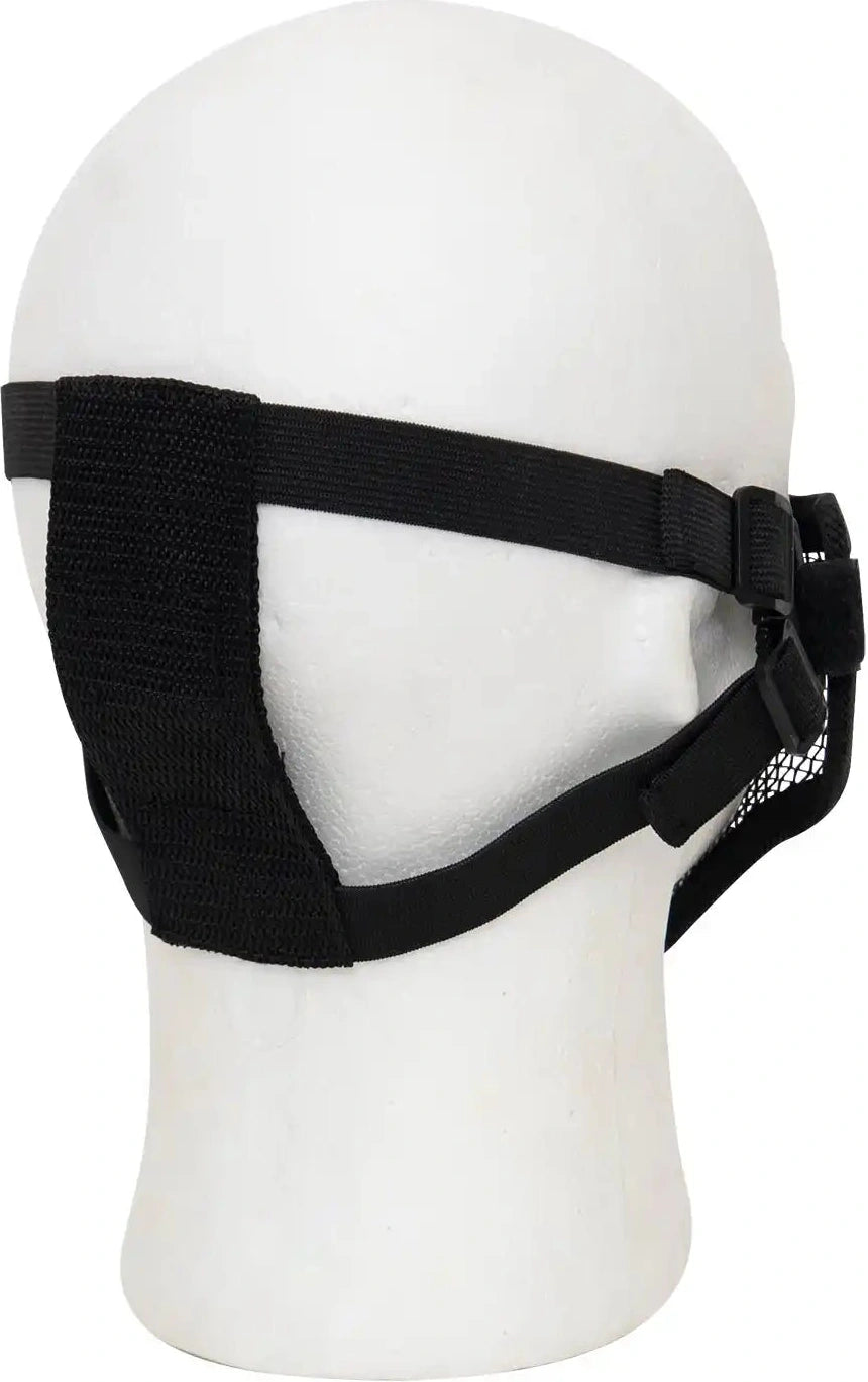 Steel Half Face Tactical Mask Black Skull