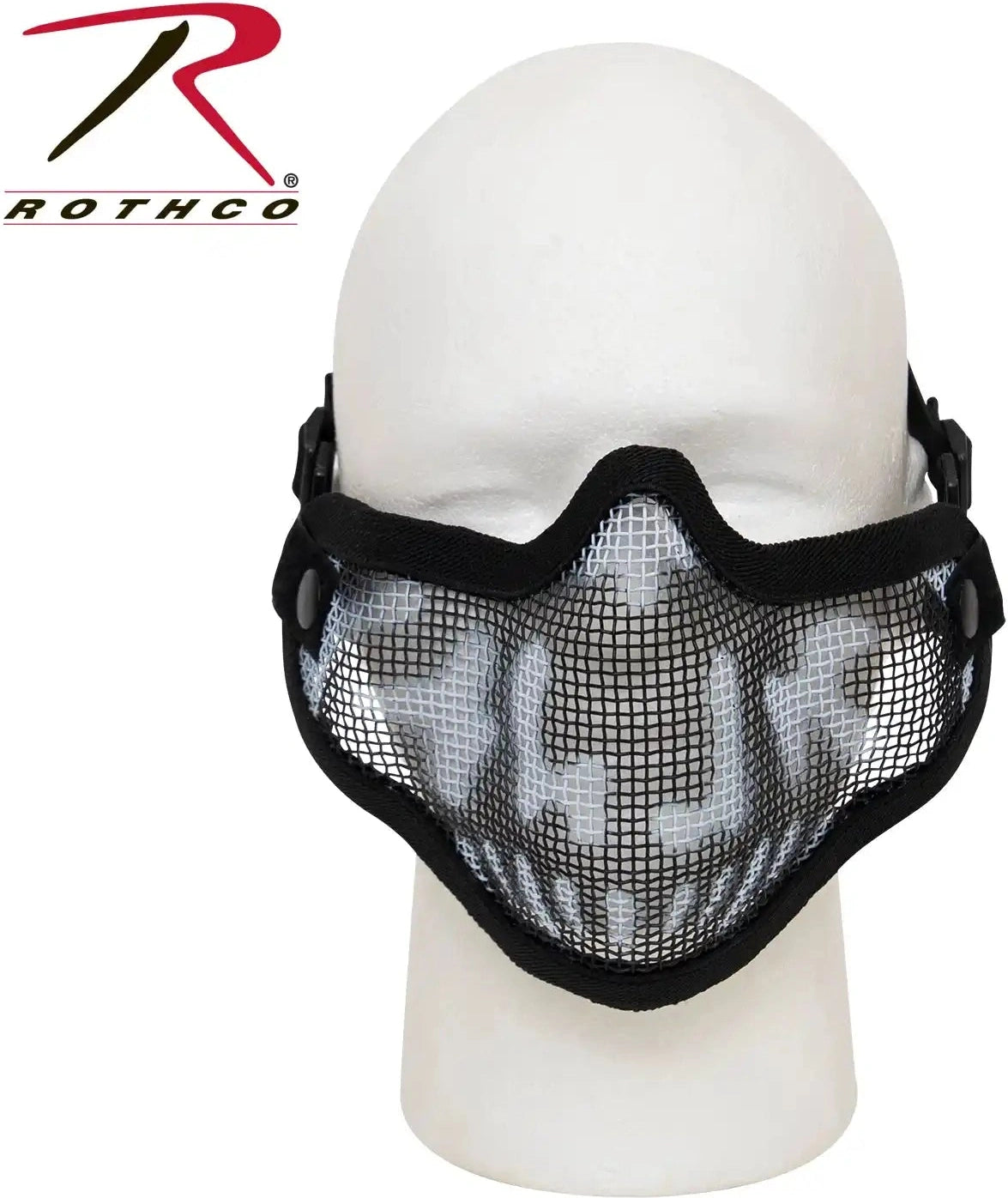 Steel Half Face Tactical Mask Black Skull