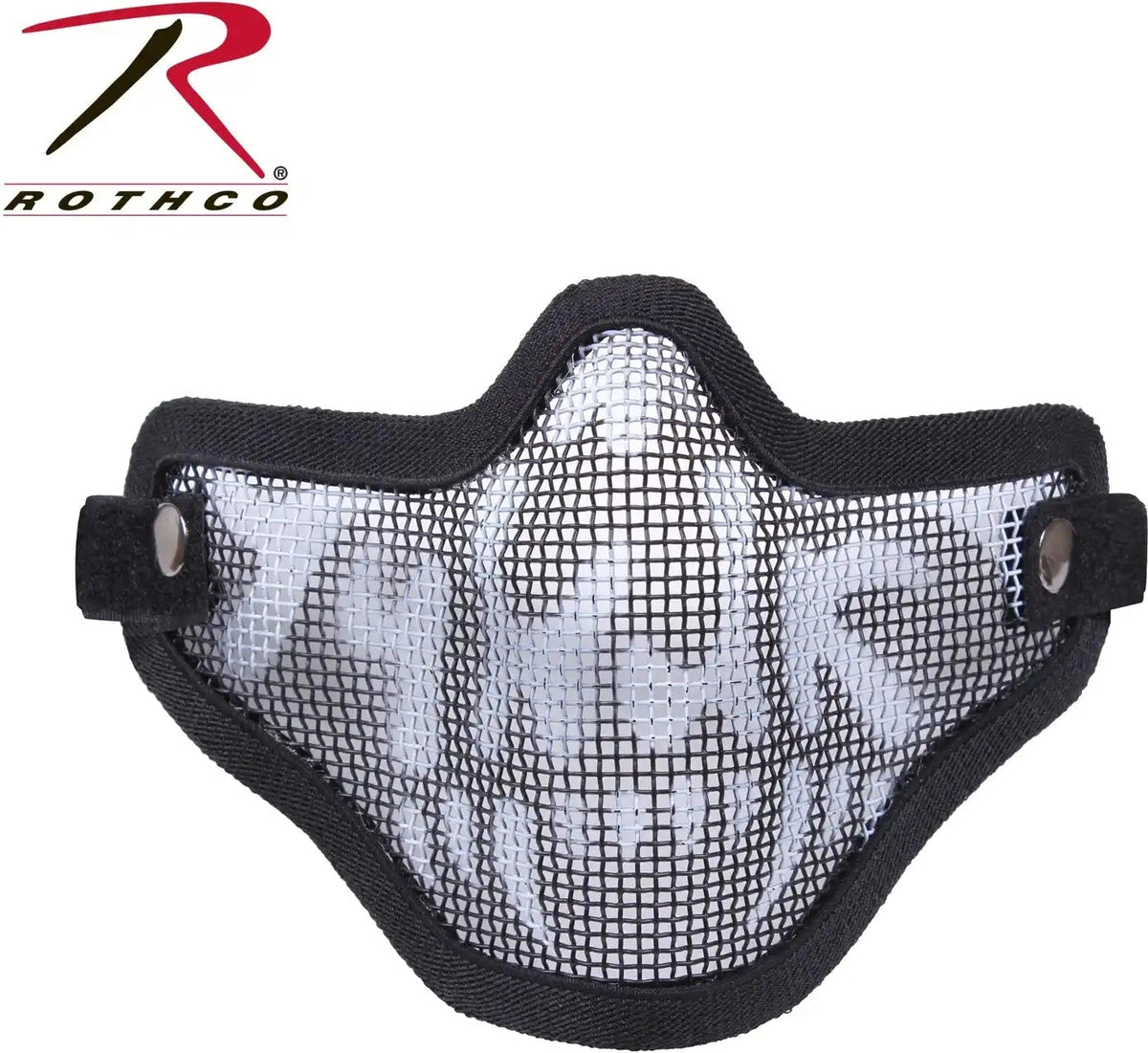 Steel Half Face Tactical Mask Black Skull