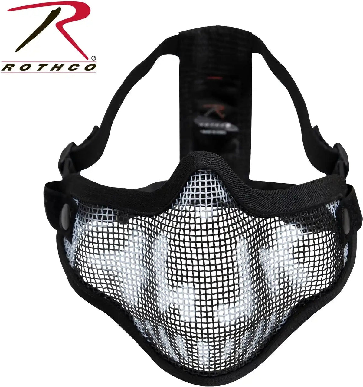 Steel Half Face Tactical Mask Black Skull
