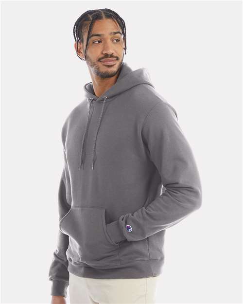 Stone Grey Powerblend® Hooded Sweatshirt - S700