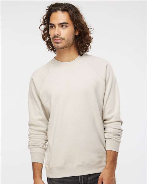 Stone Heather Special Blend Crewneck Raglan Sweatshirt - PRM30SBC