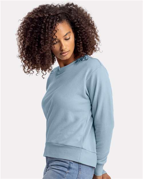 Stonewash Denim Women's Laguna Sueded Sweatshirt - 9084